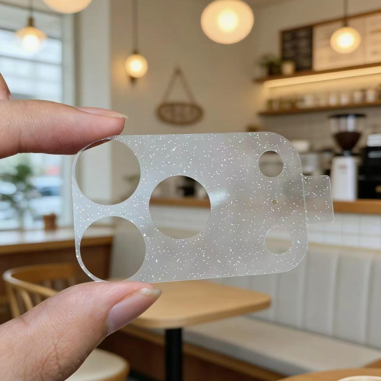 Star and heart glitter HD lens protector for iPhone 17 Pro Max, rear camera protector 17 Pro