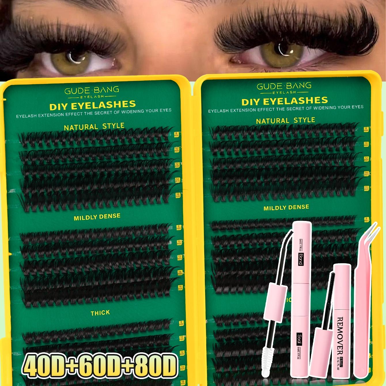 DIY False Lash Extensions, Natural Look with Dense D Curl, Mixed Length, Recyclable, Suitable for Various Makeup Styles, Home Use, DIY Eyelash Extensions, Eyelashes Extensions