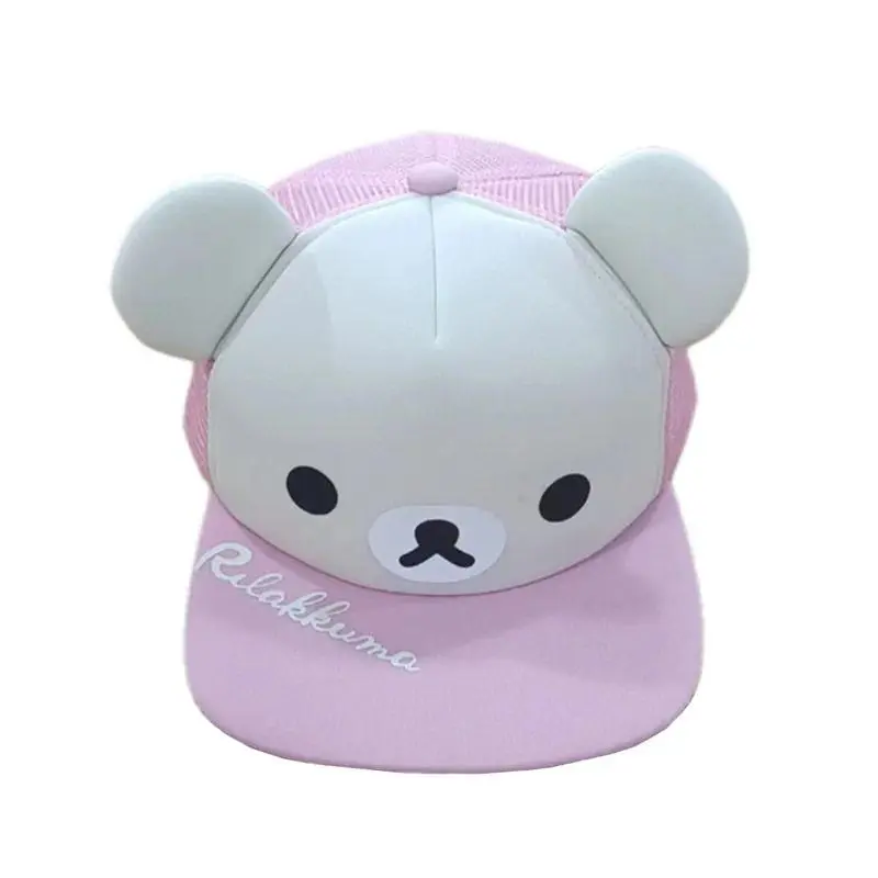 Rilakkuma & Korilakkuma Bear Unisex Mesh Fabric Baseball Cap, 1 Size 56cm Head Circumference, Breathable Summer Anime Cute Sun Visor (Toys & Hobbies Specialty DIY Supply), One Size