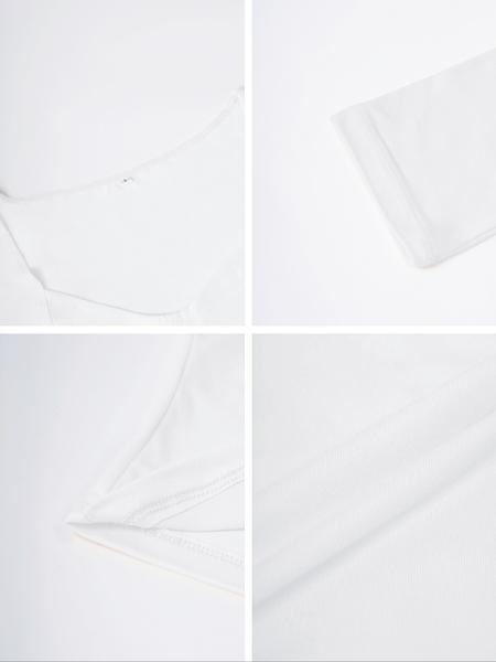 Women's Y2K Sexy Deep V Long Sleeve Crop Top, Comfortable Fabric, Slim Fit, Perfect for All Seasons, Casual Fashion Tee