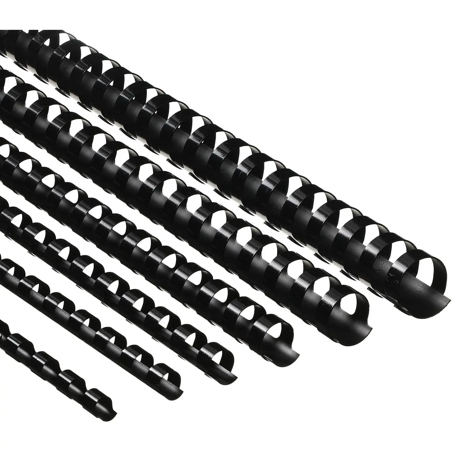 150 Pack Plastic Binding Combs Plastic Binder Comb Ring 19 Ring Binding Spines Letter Size Spiral coils for Notebook Calendar(1/4 5/16 3/8 1/2 5/8 3/4 in,Black)