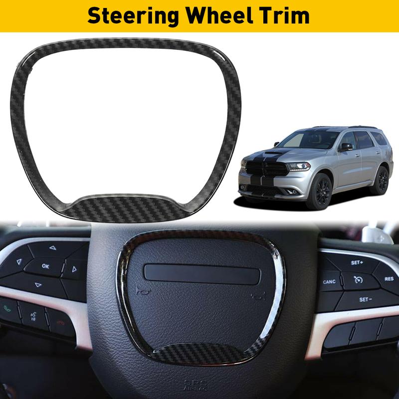 AUXITO For 2014-2021 Dodge Durango Jeep Grand Cherokee SRT8 Steering Wheel Trim Fit