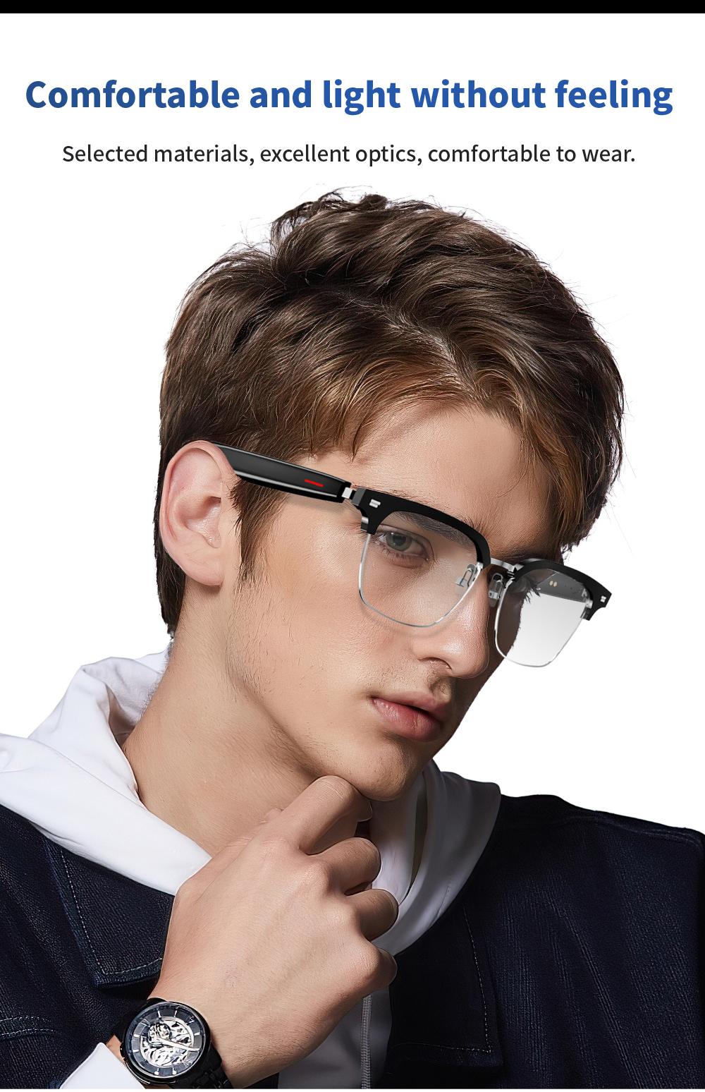 E13 Smart Glasses UV Protection Anti-Blue Light , Bluetooth Compatible for Men & Women , Multifunctional Wireless Glass fathersdaygift