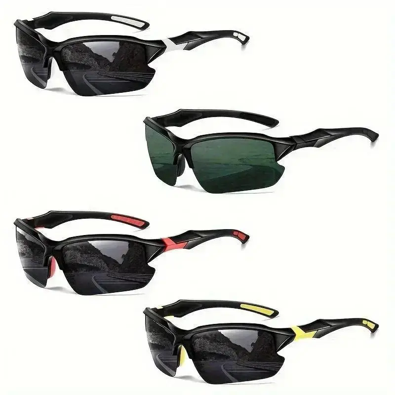 Gea Men's Polarized Sunglasses 4-Pack, Vintage Square Horn-Rim with Rhinestone, Blue Light Blocking Sports Eyewear for Running and Fishing, Sports Outdoor Sunglasses, Men's Sunglasses