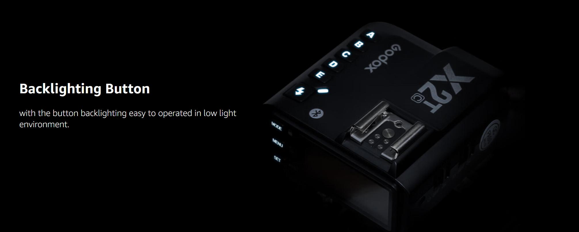 Godox X2T TTL Wireless Flash Trigger, Bluetooth Connection, 1/8000s HSS,5 Separate Group Buttons, Relocated Control-Wheel, New Hotshoe Locking, New AF Assist Light