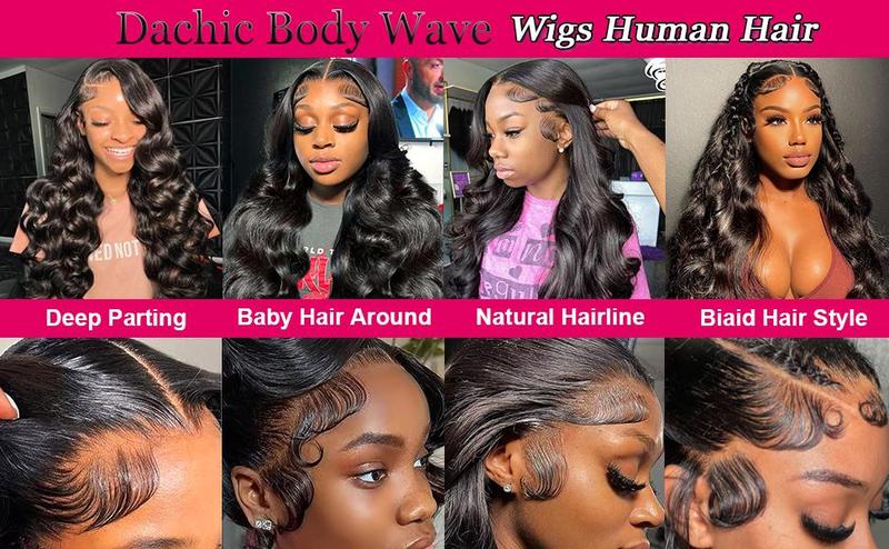 Dachic Hair 13x6 HD Transparent Lace Front Wigs Natural Black Body Wave Wig 180% Density 99J Burgundy Pre Plucked Brazilian Hair 613 Blonde Color Human Hair P4/27 Highlight Body Wave Wig Hot Red Color Wigs for Women Dachic Hair 13x6 HD Transparent Lace Front Wigs Natural Black Body Wave Wig 180% Density 99J Burgundy Pre Plucked Brazilian Hair 613 Blonde Color Human Hair P4/27 Highlight Body Wave Wig Hot Red Color Wigs for Women