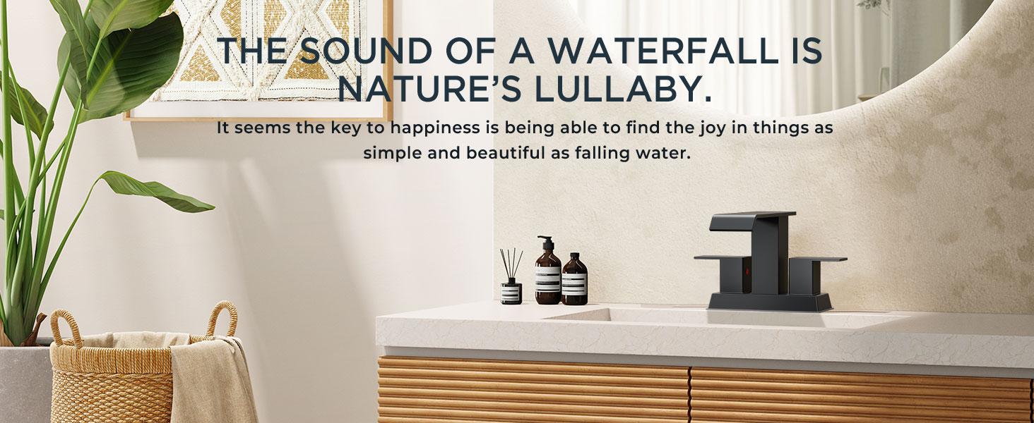 FORIOUS Waterfall Bathroom Faucets 3 Hole or 2 Hole, Centerset Faucet 4 Inch with Pop Up Drain and Hose, Faucet for Bathroom Sink Vanity RV 2 Handle FORIOUS Waterfall Bathroom Faucets 3 Hole or 2 Hole, Centerset Faucet 4 Inch with Pop Up Drain and Hose, Faucet for Bathroom Sink Vanity RV 2 Handle