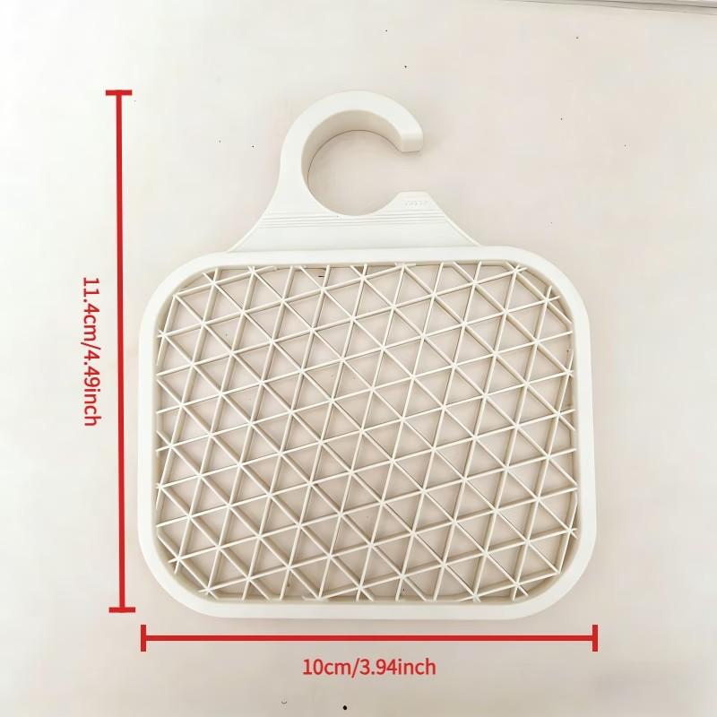 Sink Organizer Drain Rack - Multi-functional Plastic Storage Rack, Fits 28MM Faucet, Holds Sponges, Soap Brushes and Dish Cloths, Easy to Clean, Kitchen Accessory