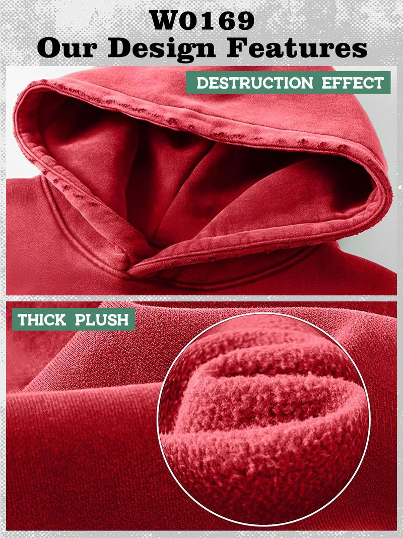 FAIABLE FADE CRAFT Unisex Casual Oversized Acid Wash tops Hoodie Pullover - Athletic & Warm, Long Sleeve Relaxed Fit Sweatshirt in Soft Material - Perfect for Men's & Women's Leisure Sweaters, Pair with Leggings Womenswear Basic