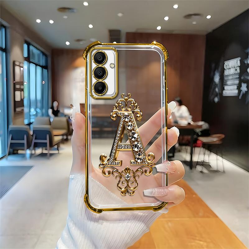 Suitable for [Galaxy A15] high-end phone case🥰，Features a premium-look printed design—not actual 3D diamond studs，Choose from any of the 26 letters. YM99