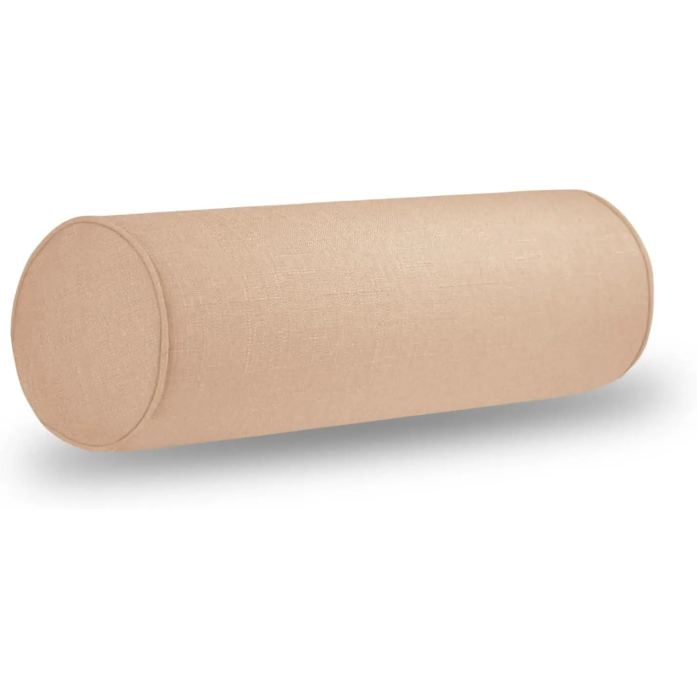Roll Pillowcases with Zipper -  Bolster/Round Cylinder Pillow Case Cover for Bedroom, Living Room, Sofa - Solid Color  Throw Pillow Covers