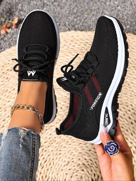 Women's New Casual Sports Shoes, Large Size Lightweight Soft Sole Sneakers, Comfortable Non-Slip Walking Shoes, Perfect for Travel & Leisure Activities, Breathable Walking Sneakers