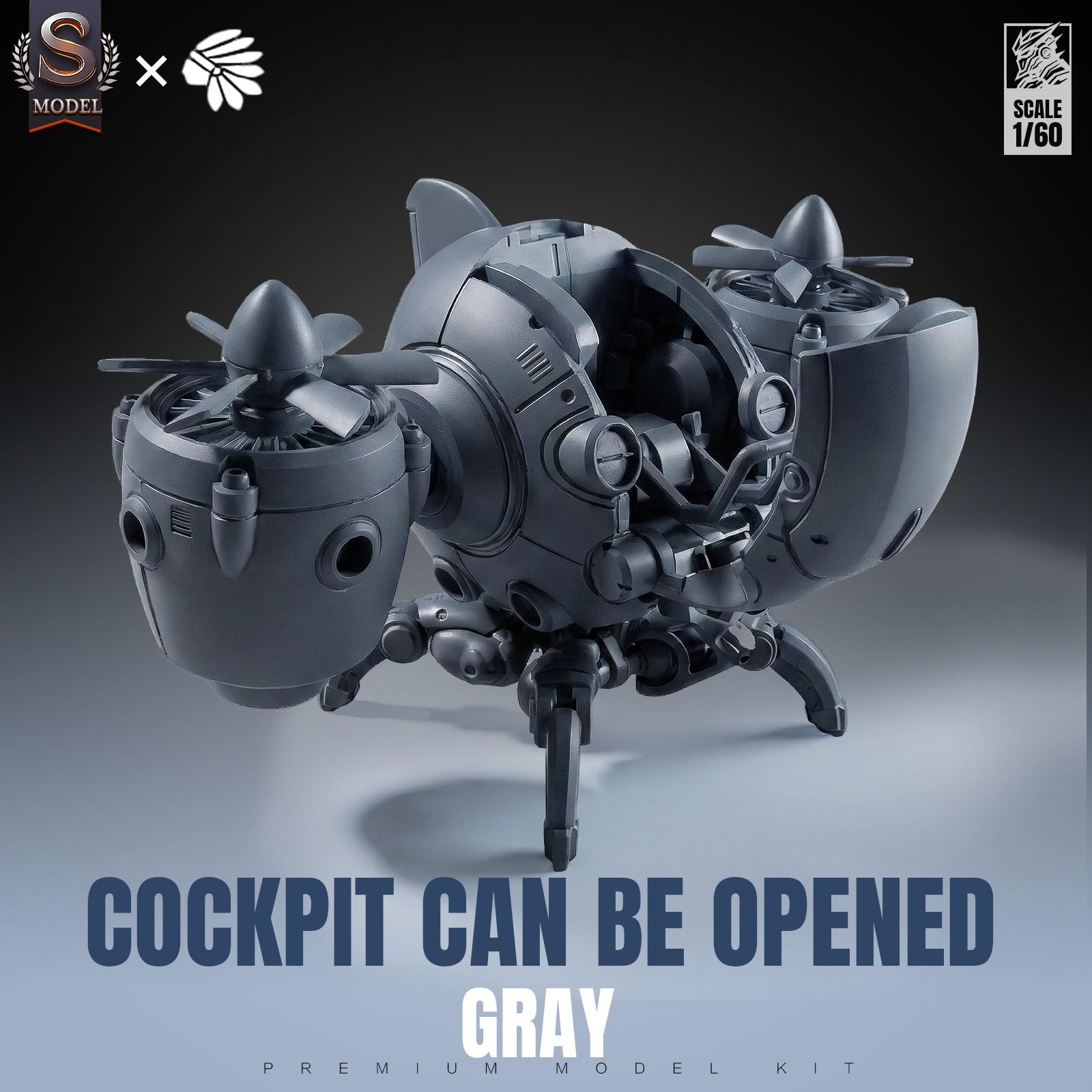 1/60 Scale Sci-Fi Mecha Assembly Model Set (3 Pieces), Paintable, Poseable, Openable, 3.75 Inches, Ideal for Desktop Display and Collection