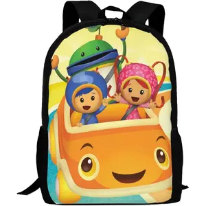 Backpacks Team Anime Umizoomi Adjustable Laptop Backpack Double Shoulder Bag for Women Men Climbing Shopping Work