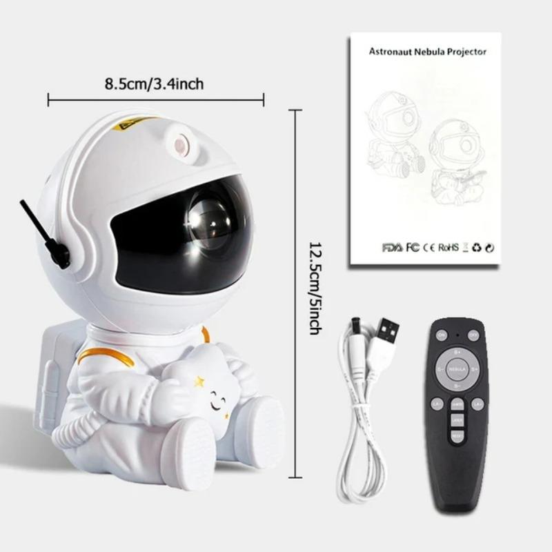 360 Degree Adjustable Astronaut Star Projector Night Light, Starry Sky Projector, Remote Control, Dimmable LED Lamp, Timer Function, Home Decor, Bedroom Lighting