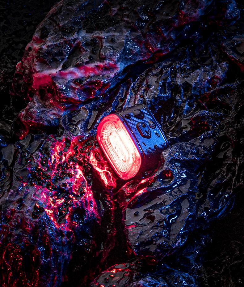 ROCKBROS Bike Tail Light Q2 LED Light Waterproof Memory Function Bicycle Rear Light Ultralight 5 Modes ABS Back Safety Taillight Bike Accessories