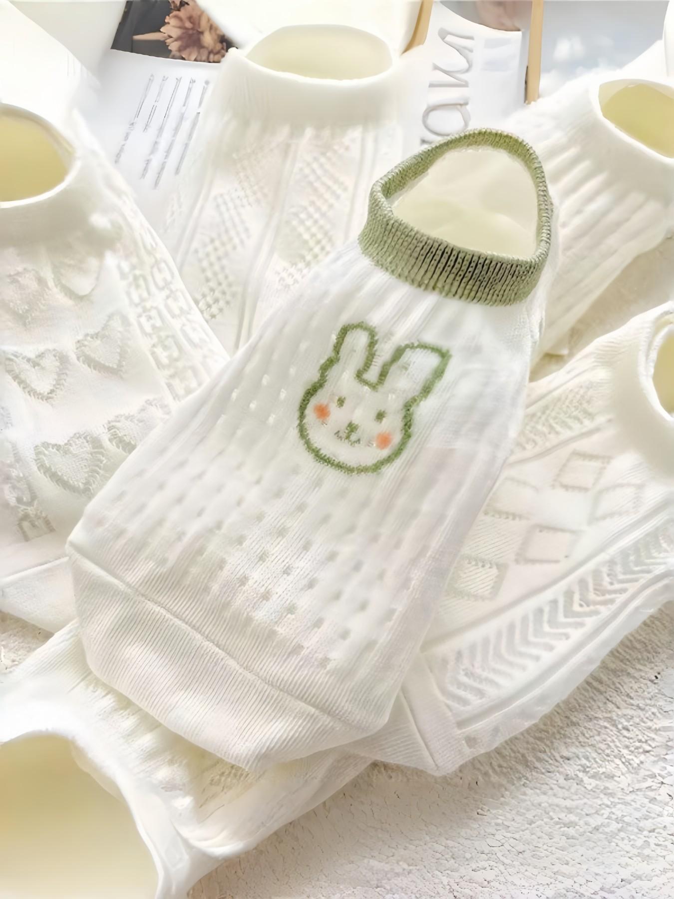 10 Pairs Summer Socks for Women, Breathable Mesh Invisible Anklet Socks, Cute Japanese Style Short Socks, Trendy Korean Fashion