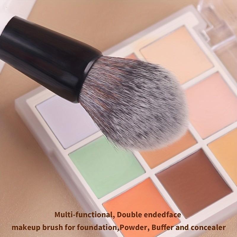 4-Piece Dual-Ended High-Quality Makeup Brush Set, Soft Fluffy Foundation, Contour, Eyeshadow, Blush Brushes, Beauty Tools
