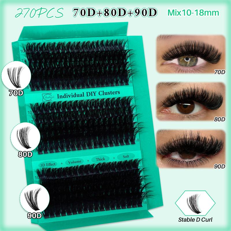 970 pcs Lash Clusters Kit D Curl 9 Styles Mix10-18mm Lashes Clusters Kit with Bond&Seal Lash Remover Brush Lash Applicator Headband Wristband set and Lash Shampoo & Brush, Perfect for Beginners & Proficient, Eyelash Extension Kit #TOP PICKS