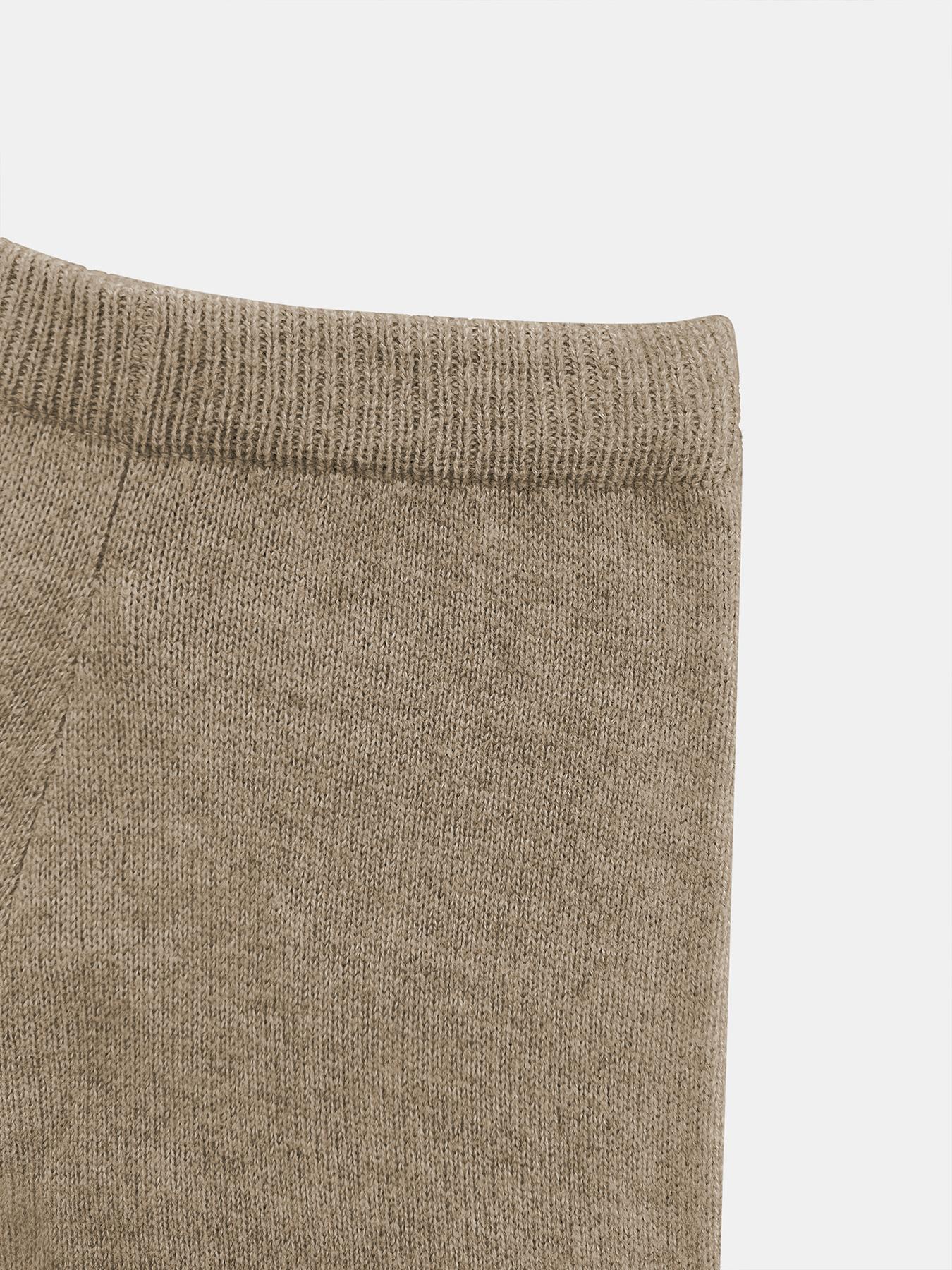 Women's V-Neck Colorblock Sweater Set, Casual Loose-Fit Crop Top & High-Waist Wide Leg Pants, Fall Winter Knitted Set, Womenswear