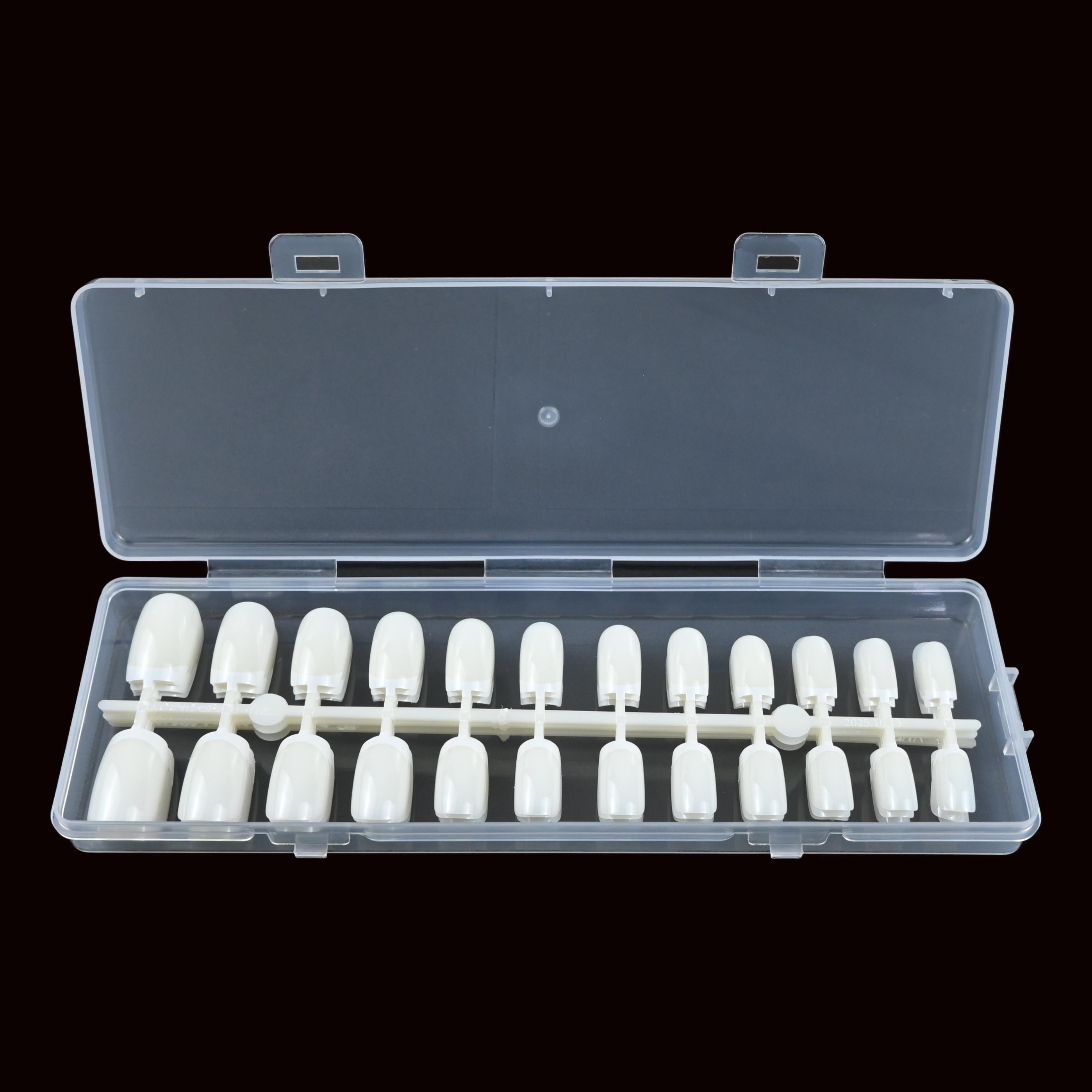 120pcs Short Square False Nails, 12 Sizes, Base/french Tip, Press-On, Salon Quality, Acrylic Nail Extensions, Single Item