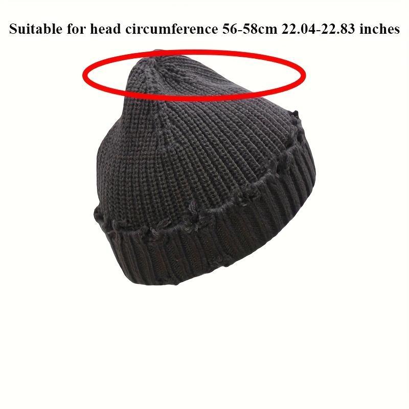 2026 Vintage Distressed Hip Hop Beanie, Korean Retro Short Melon Skully Cap for Men Women, Soft Stretchy Knit Hat for Cold Weather, Perfect Daily Wear & Outdoor Activities