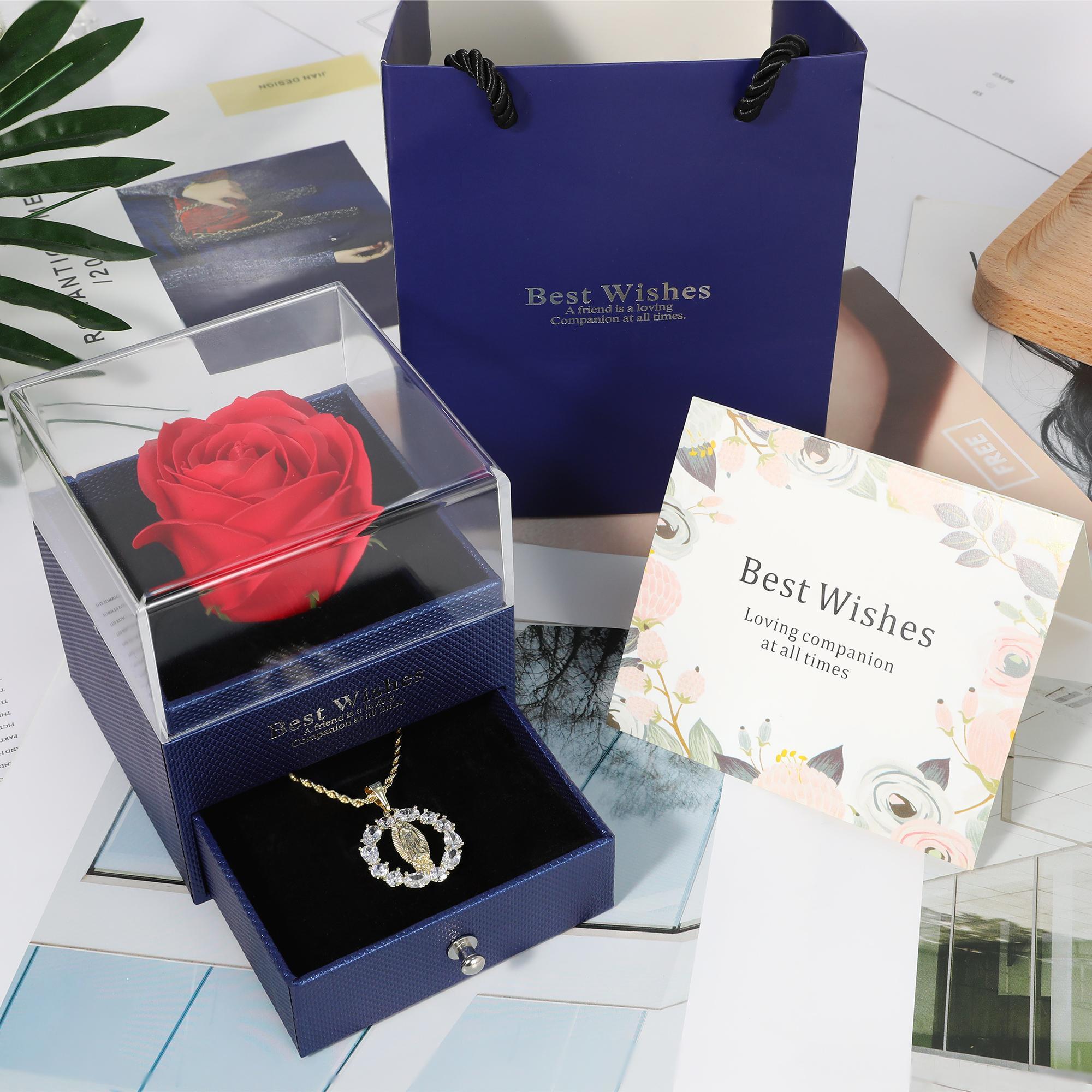 MYTYS Virgin Mary Hollow Round Necklace with Round Pendant Sparkling Elegant Design for Women Universal Fit Versatile Accessory