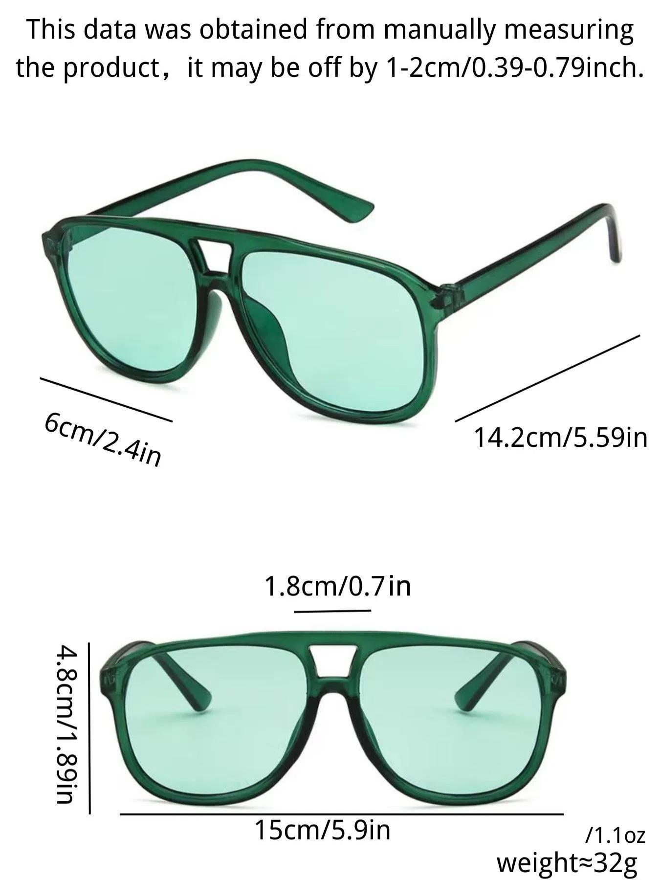 Unisex Simple Style Tinted Lens Aviator Sunglasses, Trendy Casual Sunglasses for Everyday Use, Fashion Accessories for Outdoor Activities