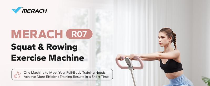 Merach Squat Machine Glutes Workout Adjustable Resistance Foldable Exercise Equipment Leg Exercise Machine with 350lbs Weight Capacity, Rowing Machine,  TikTokShopBlackFriday, Christmas gift