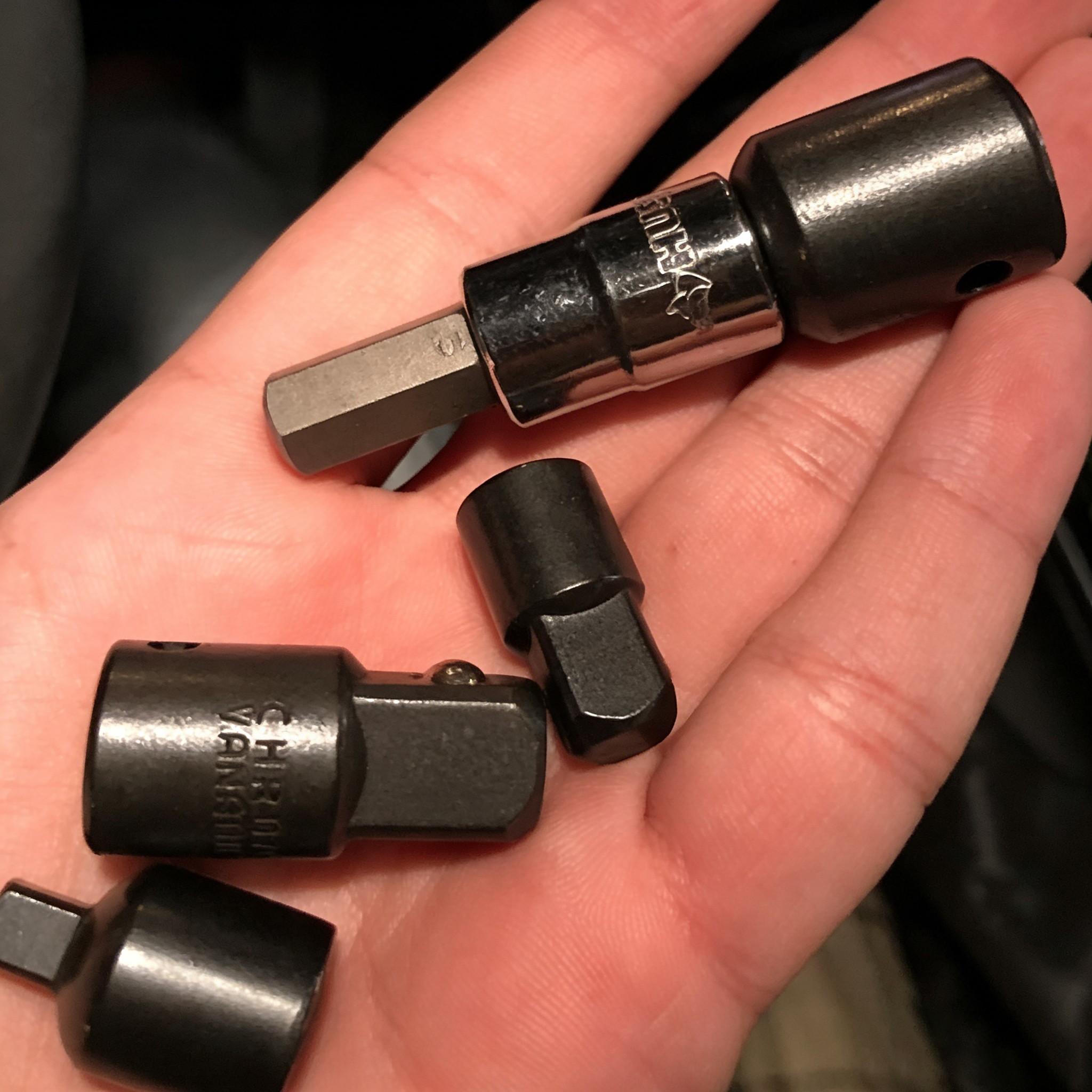 4pcs Ratchet Wrench Set with Socket Adapter, 1/4", 3/8", 1/2" Drive Converter, Air Impact & Craftsman Tools, Spanner Keys, Reducer