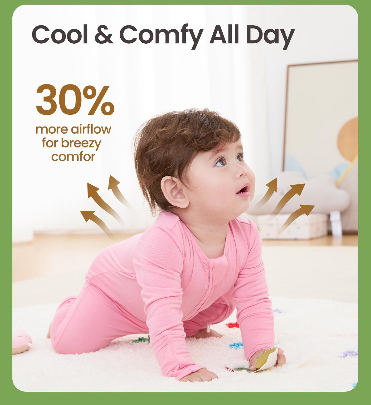 PatPat Bamboo Baby Boy / Girl 3-Pack&2-Pack Solid&Rainbow Printed 2-Way Zip Romper Anti Slip Long-sleeve Footie