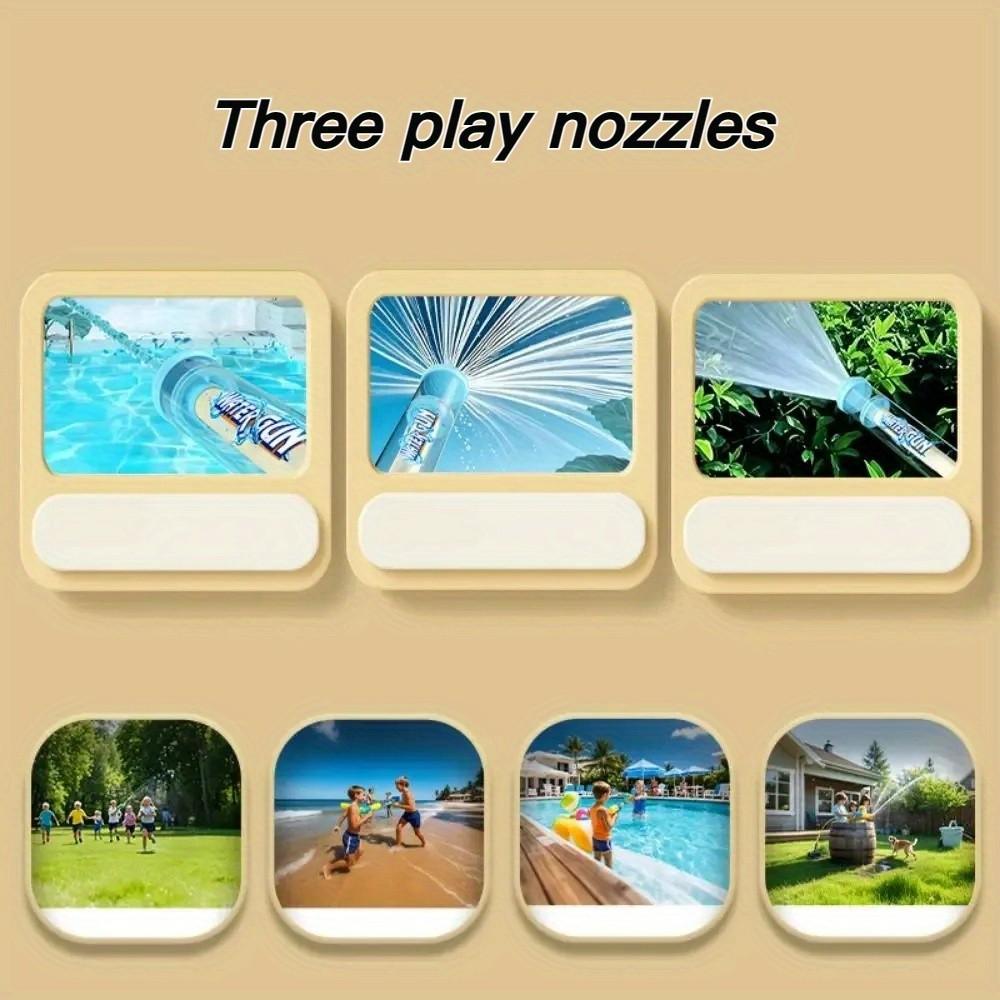 Fireworks Water Gun Kids Toy, Large Capacity Pull Ring Sprayer, Portable Multi-Function Water Gun for Boys, Durable Outdoor Play Gear