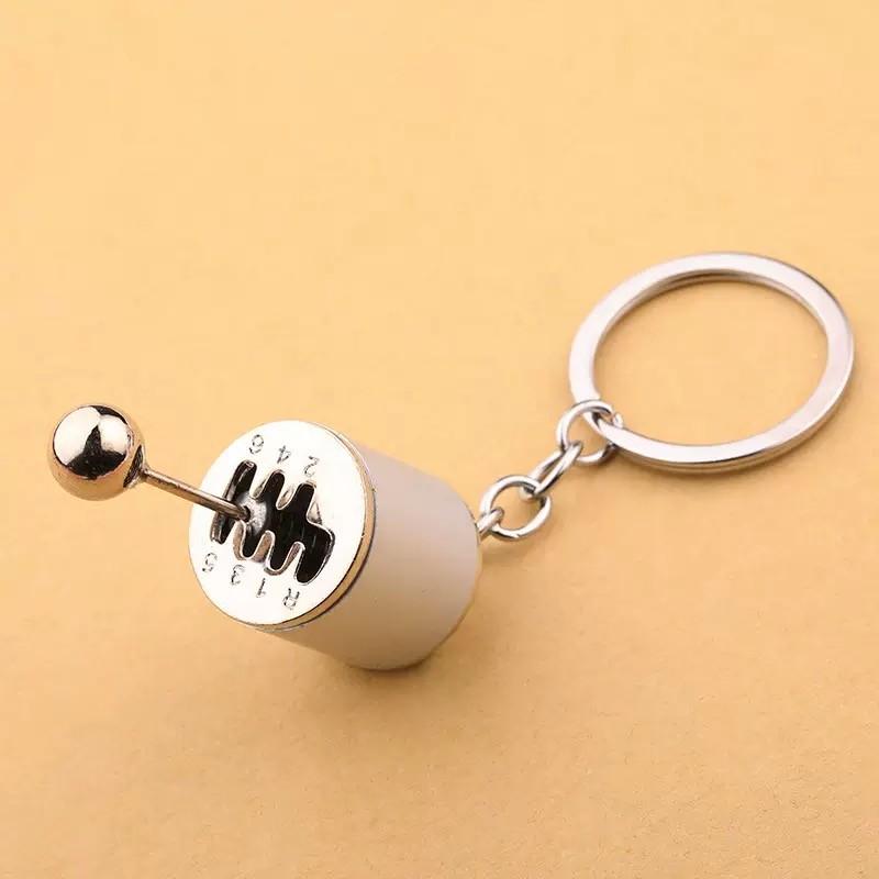 1pc Mini Car Gear Shift Keychain, 6 Speed Manual Transmission Gearbox Key Ring, Novelty Fidget Toy Gift for Car Lovers & Mechanics