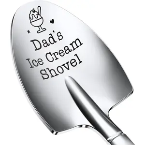 Fathers Day Gifts for Dad Large Ice Cream Shovel Stainless Steel Icecream Scoop Anniversary Birthday Gifts for Him Men Dad Husband Boyfriend