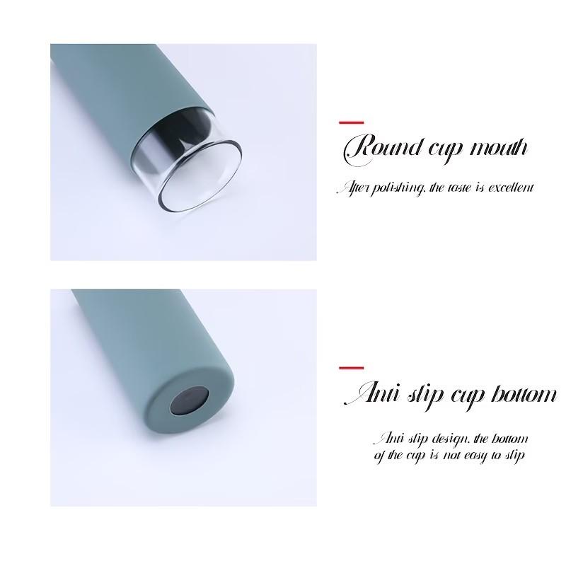 2pcs Bamboo Wood Straw Cup with Bamboo Lid Silicone Sleeve, Insulated Glass Cup, Simple High-Temperature Resistant Water Cup