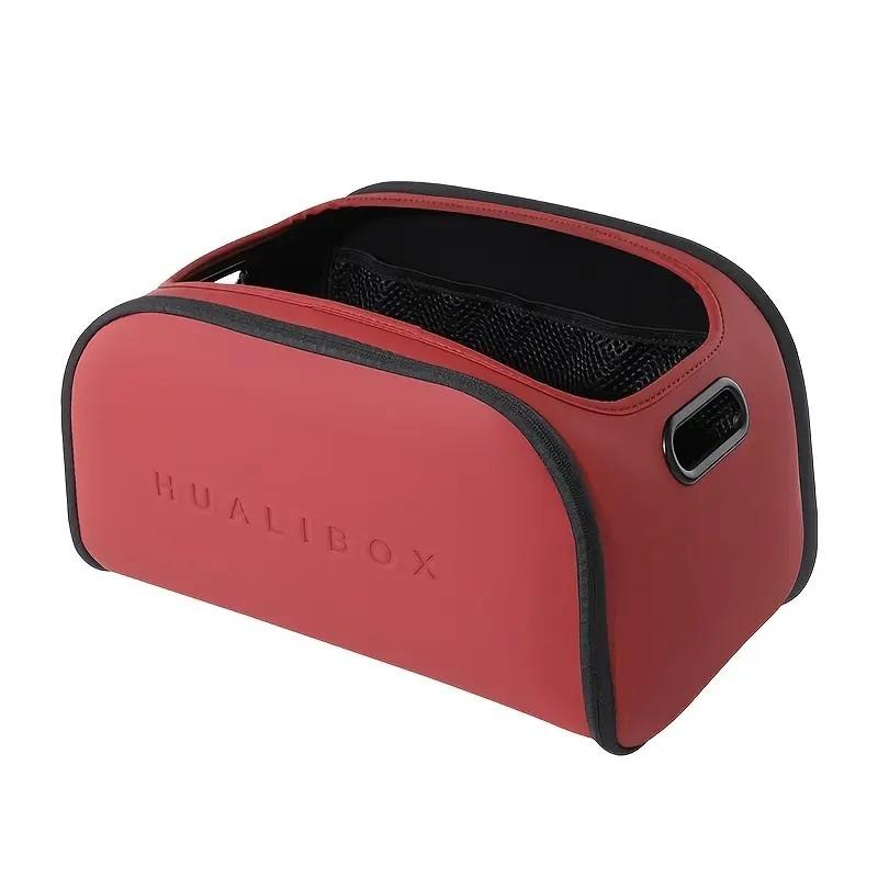 Luxury Leather Car Storage Box, Front Passenger Large Opening, Trunk Large Capacity Organizer, Multi-Functional Car Storage, Fits Various Models