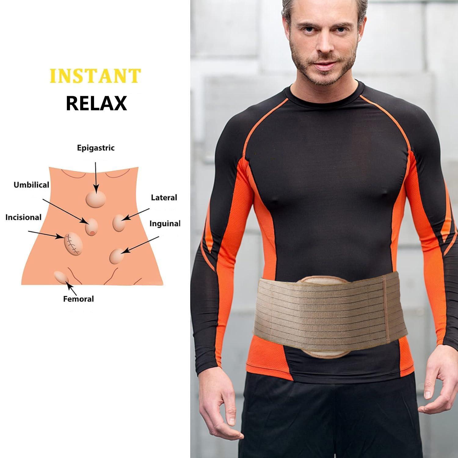 Adult Hernia Belt,Breathable Belly Button Hernia Support Brace With Compression Pad for Small Intestine Gas and Indirect Hernia