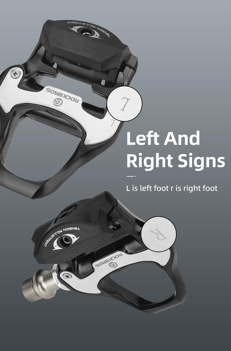 ROCKBROS Road Bike Pedals Lightweight Clipless Bicycle Pedals with Cleats Set Compatible with SPD-SL System