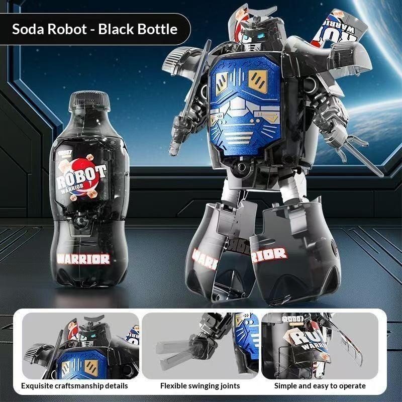 Clearance! 2026 Trendy Kids Toy Transforming Soda Warrior Can Cola Drink Bottle Robot Boy Educational Toy