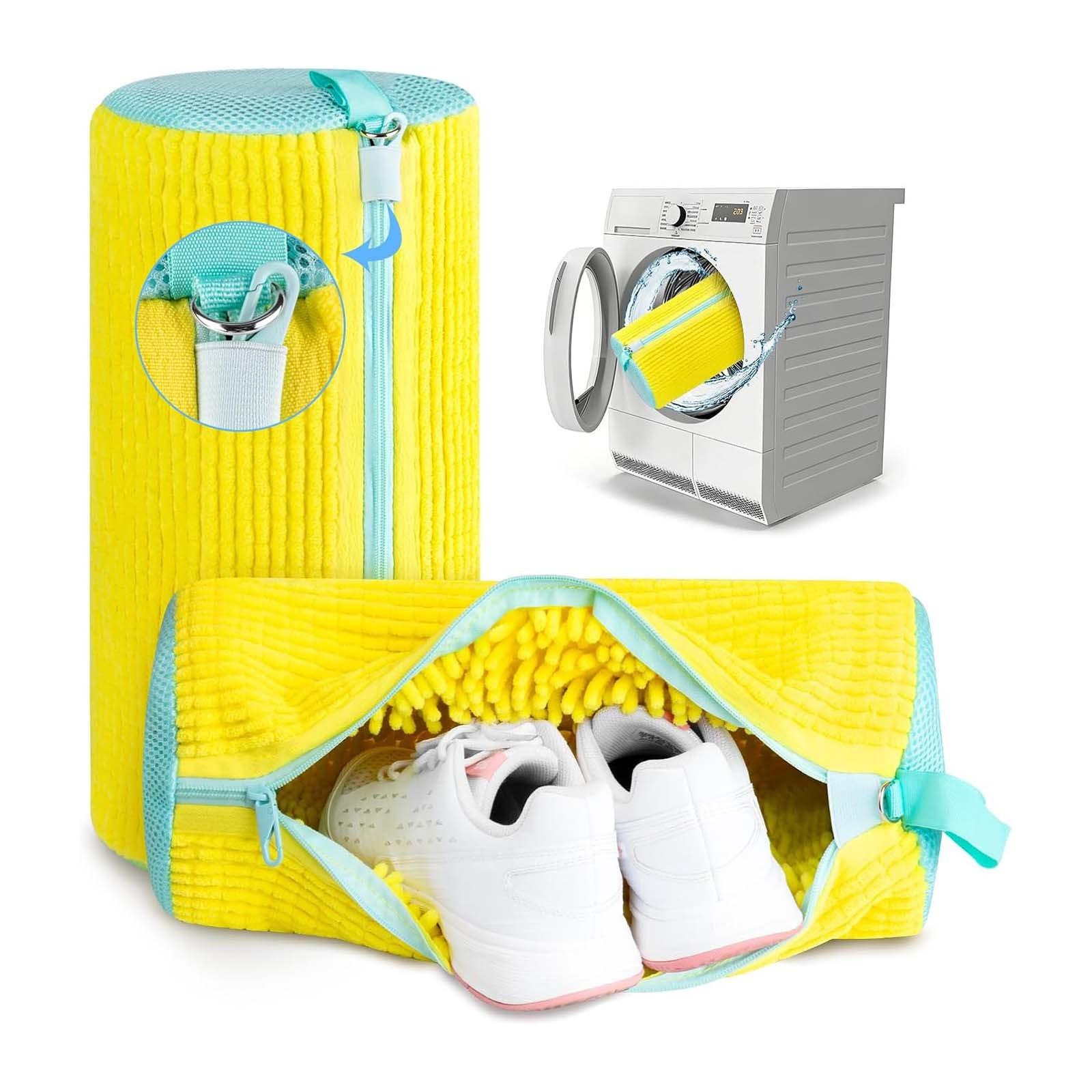 2-Pack Washing Machine Shoe Bags, Zipper Closure Laundry Bags, Protect Sports Shoes During Wash, Ideal for Travel and Home Use