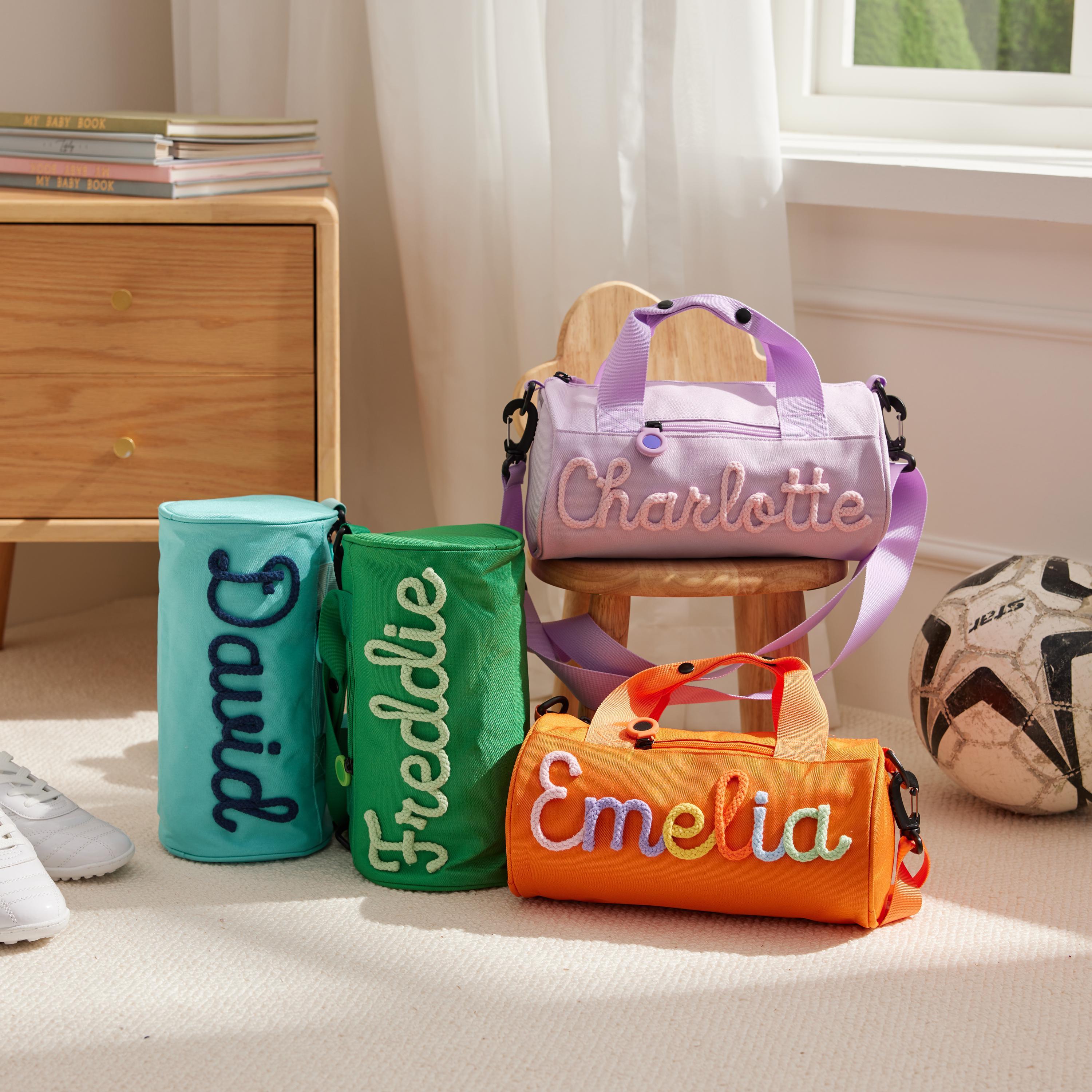 AS1039 Customized Name Sports Cylinder Handbag Personalized Exclusive Custom Shoulder Messenger Travel Outdoor Bag