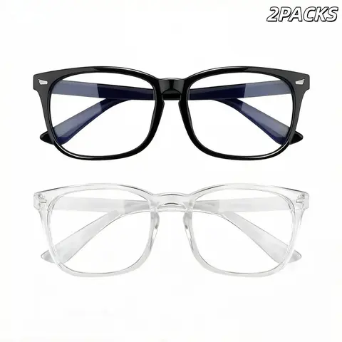 Unisex Blue Light Blocking Gaming Glasses - HD Anti-Reflective Polycarbonate Lenses, Lightweight Durable Trendy Frames, Anti Glare Eyeglasses, Fashion Accessory Eyewear, Stylish Protective Glasses for Work & Study, Sports Eyewear for Back to School