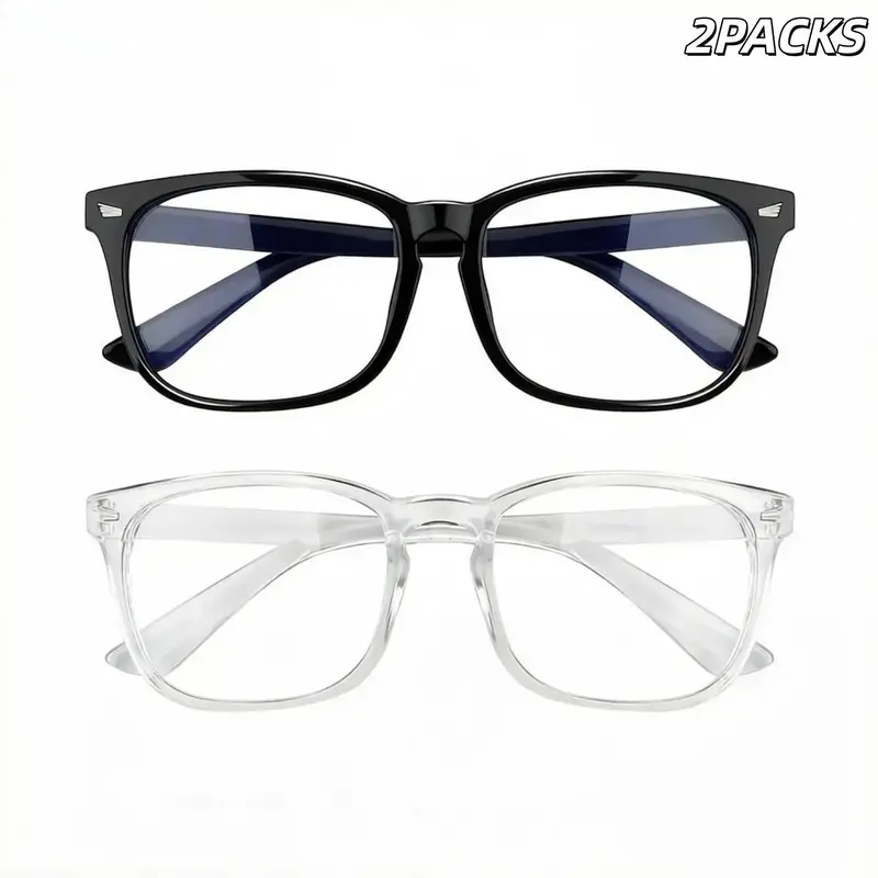 Unisex Blue Light Blocking Gaming Glasses - HD Anti-Reflective Polycarbonate Lenses, Lightweight Durable Trendy Frames, Anti Glare Eyeglasses, Fashion Accessory Eyewear, Stylish Protective Glasses for Work & Study, Sports Eyewear for Back to School