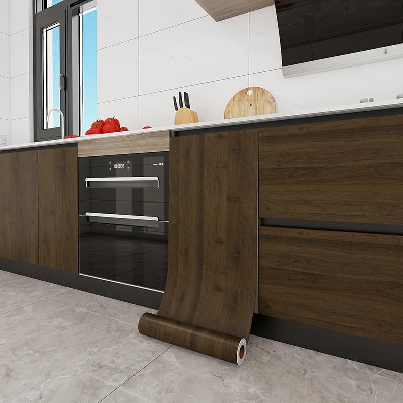 Wood Grain Thick Wallpaper Roll, Self-Adhesive Durable Wall Decal, Waterproof,Ideal for Cabinets Kitchen Door Frames Furniture Tables Sills Mirrors Refrigerators 17.72in*78.74in/196.85in