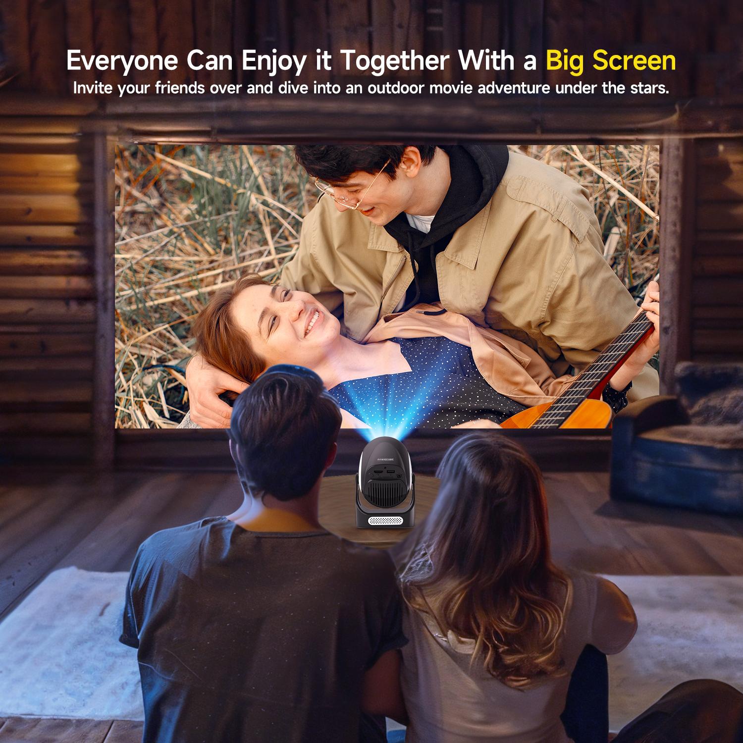 [US warehouse] Magcubic Latest HY300X Projector Electric Focus 4K Videosource Supported 300ANSI 1280*720P Allwinner H713 BT5.0 Built-in Speaker Home Cinema Outdoor portable Panda Color Projetor