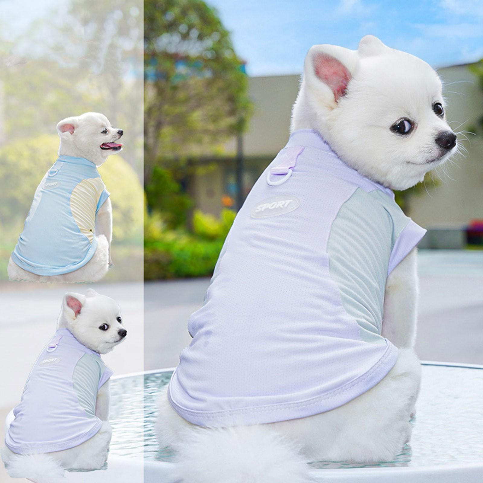 Small, Medium, Large Doggie Ice Silk Spring and Summer Dog Clothes, Cat Clothing Supplies, Cool and Cool Clothes for Sun Protection, Golden Retrievers, Pugs, Yorkies