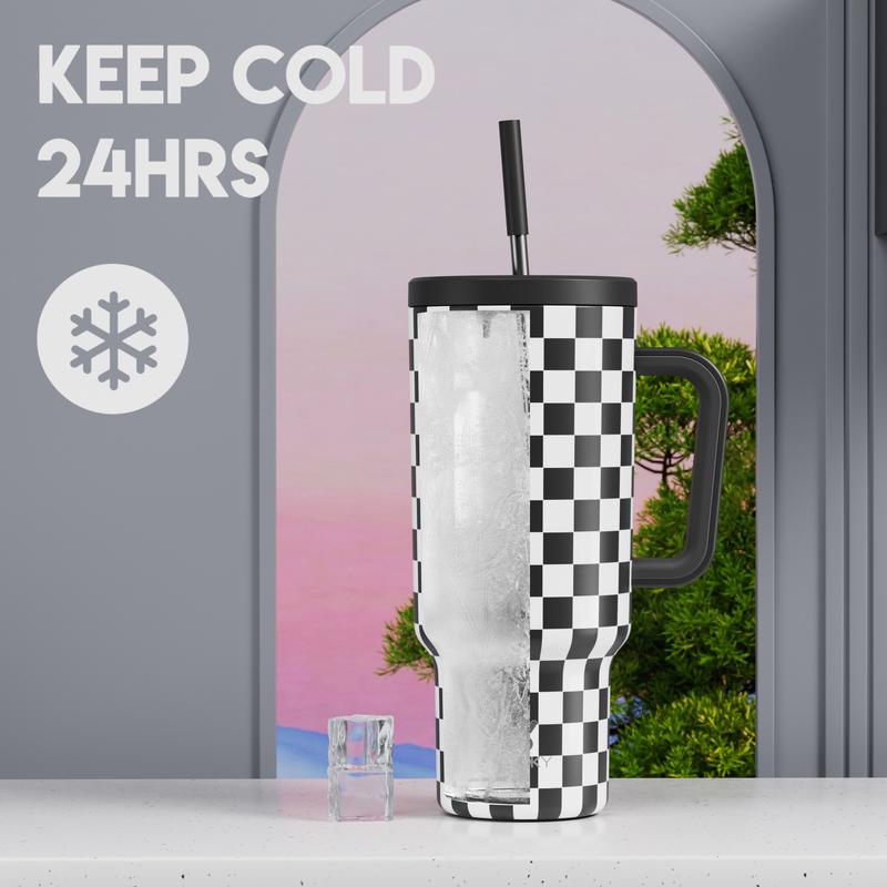 MEOKY 40oz Soccer Ball Tumbler, Hot Water Mug,Stainless Steel Insulated Cup, Keeps Hot & Cold, Food Safe, Non-Slip Base, Car-Cup Fit, Easy Clean, Soccer Fan Gift