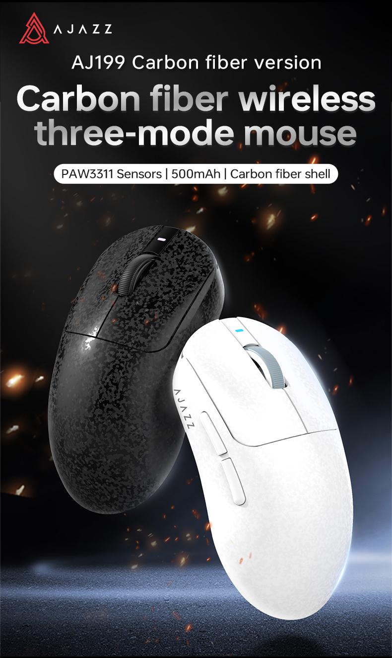 Mage Aj199 Carbon Fiber Composite Three-Mode Wireless Mouse, / Options, Ak820 V2 Model, Wireless Connection Type