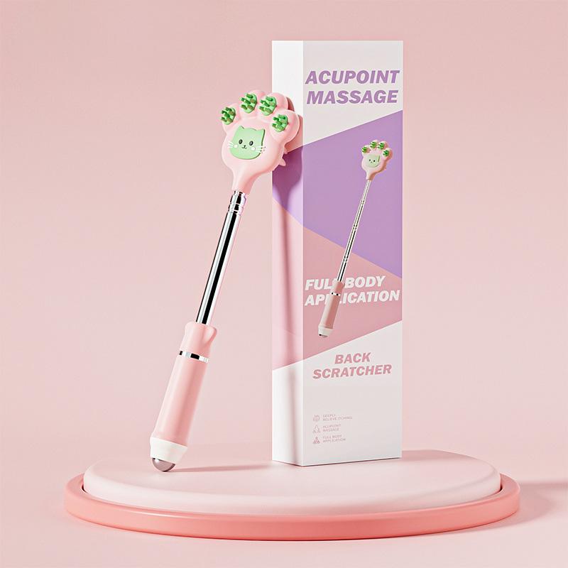 Practical Multi-Functional Extendable Scratch Back Scratcher Body Care, Self-Scratching Cat Claw Tool, Creative Gift for Colleagues Friends