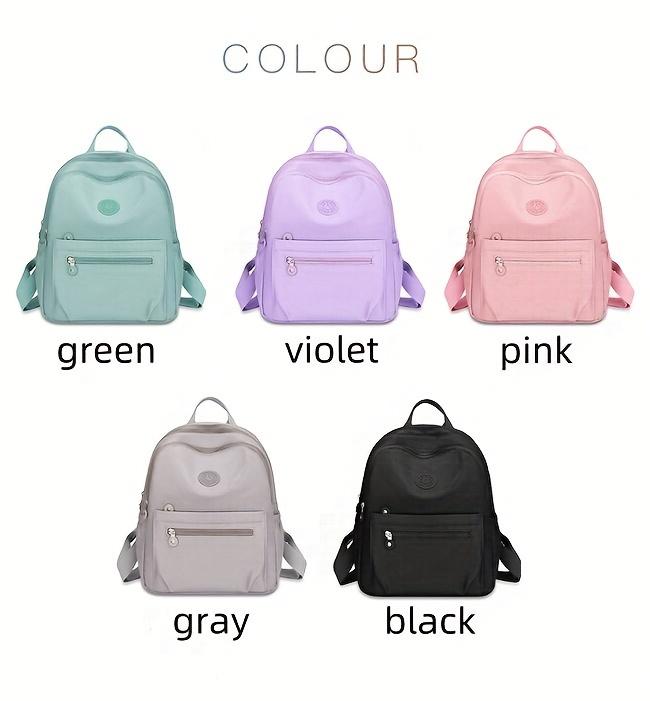Lightweight Nylon Mini Backpack for Students, Stylish Large Capacity Travel & School Bag with Multiple Pockets, Versatile Casual Daypack for Daily Commute & Everyday Use